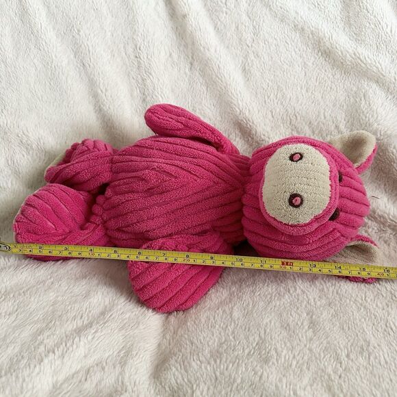 Animal Adventure Hot Pink Pig Plush Ribbed 16” 2011 Stuffed Animal Toy - Picture 6 of 6